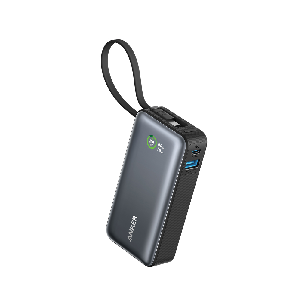 Anker Nano Powerbank 30 W, met ingebouwde USB-C-kabel