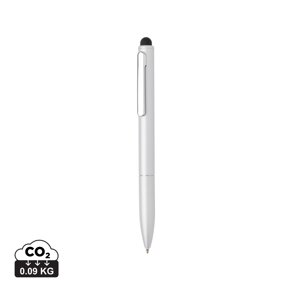 Kymi RCS-gecertificeerde gerecycled aluminium pen met stylus