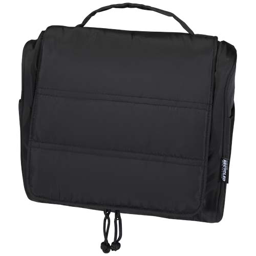 Puffer GRS gerecycleerde ophangbare canvas toilettas 8L