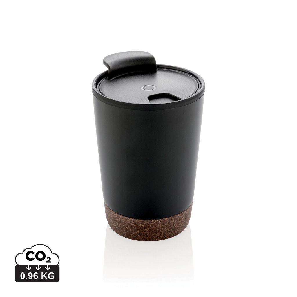 GRS gerecycled PP en roestvrijstalen kurk koffiebeker