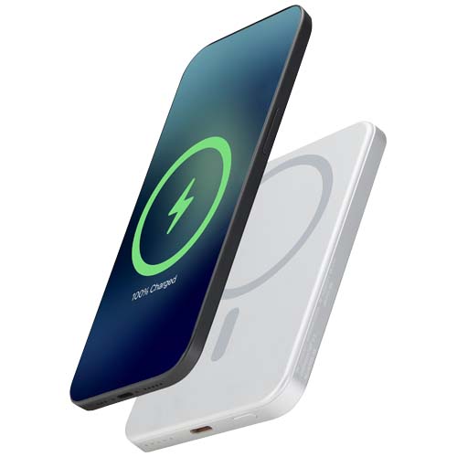 Avis 5000 mAh RCS powerbank van gerecycled aluminium met magneetsluiting