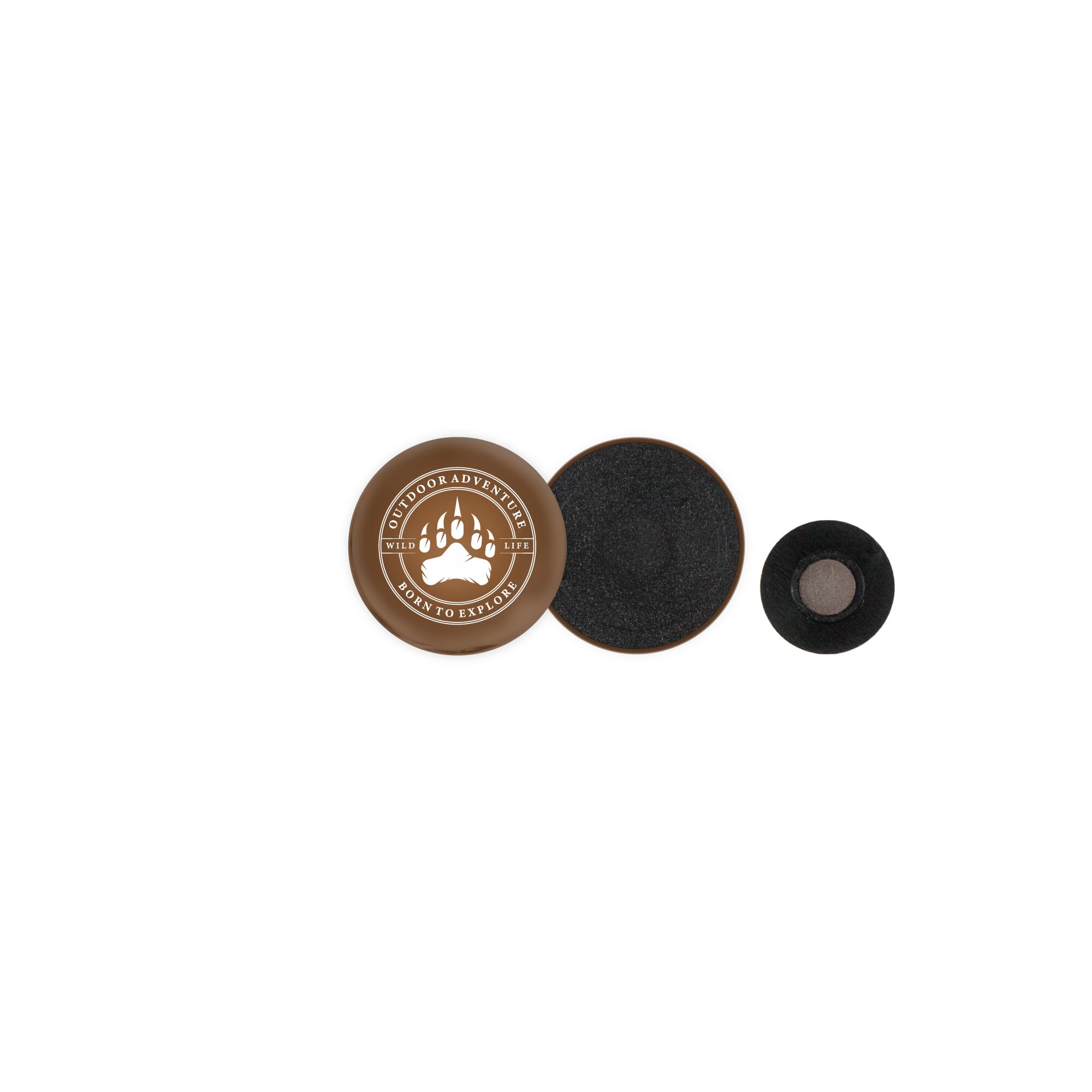 Metalen button 37mm met kledingmagneet