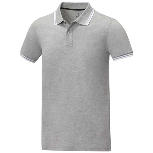 Amarago 200 g/m² tipping herenpolo met korte mouwen