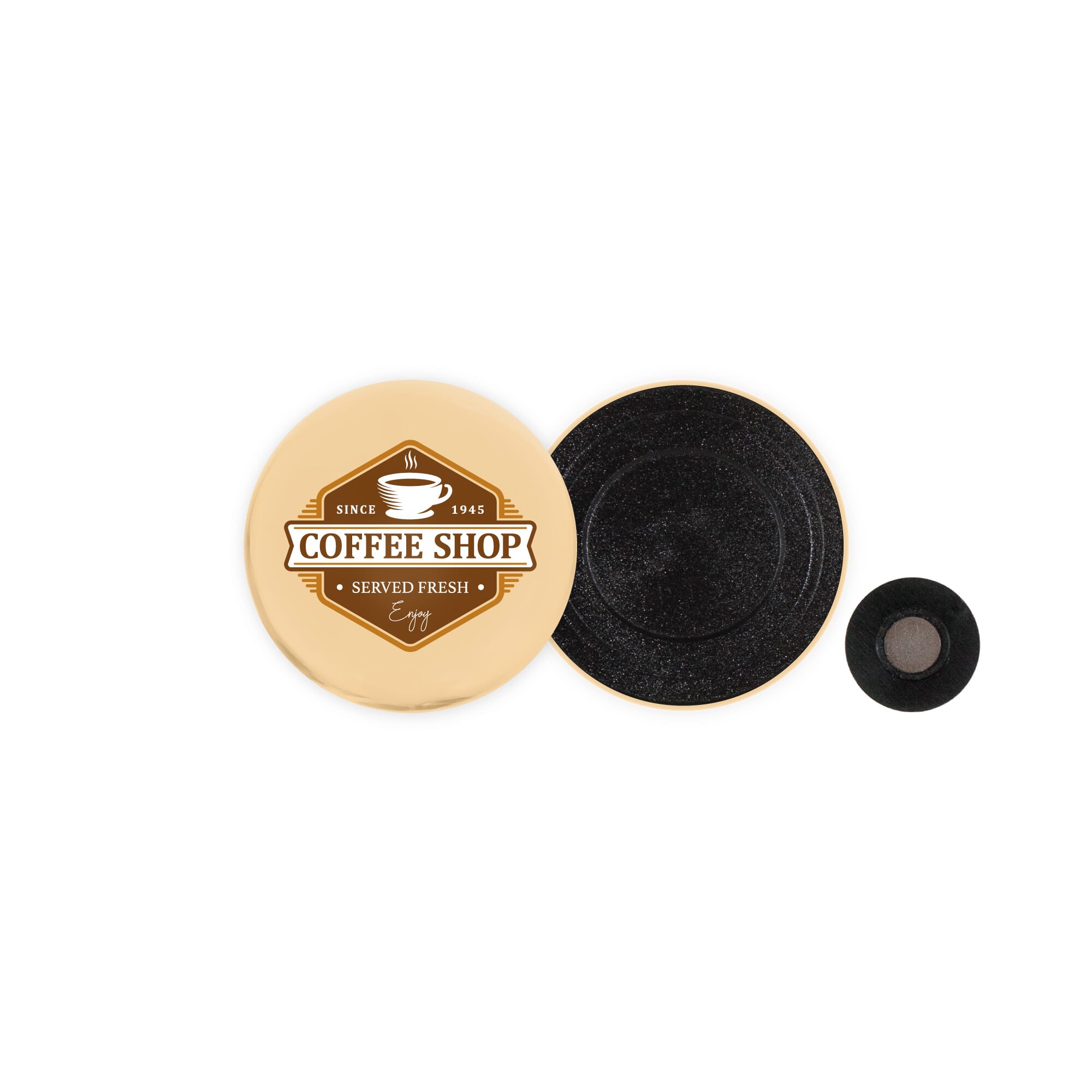 Metalen button 56mm met kledingmagneet