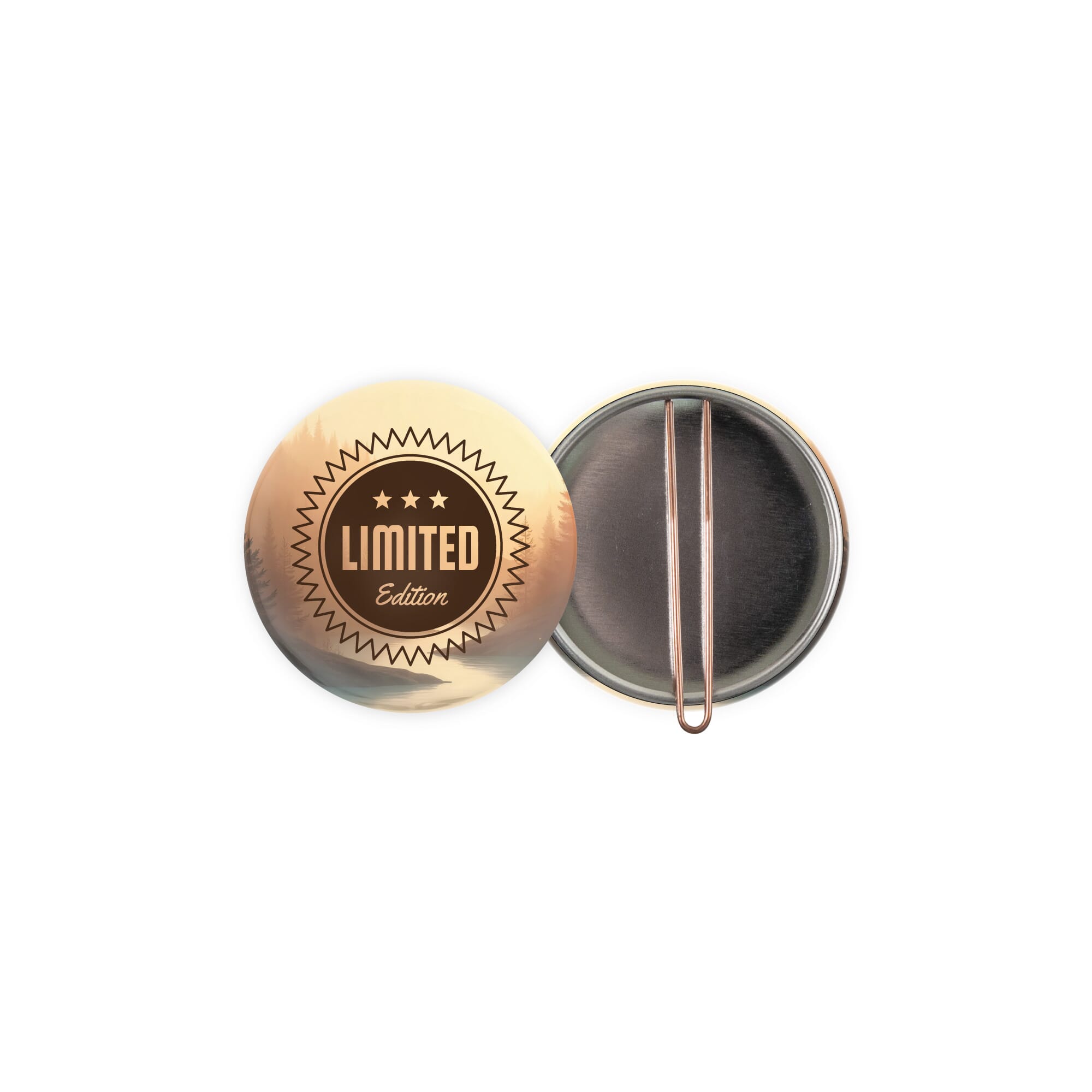 Metalen button 56mm met clip