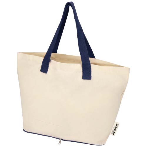Sierra 140 g/m² GRS gerecycleerde opvouwbare katoenen draagtas 12L