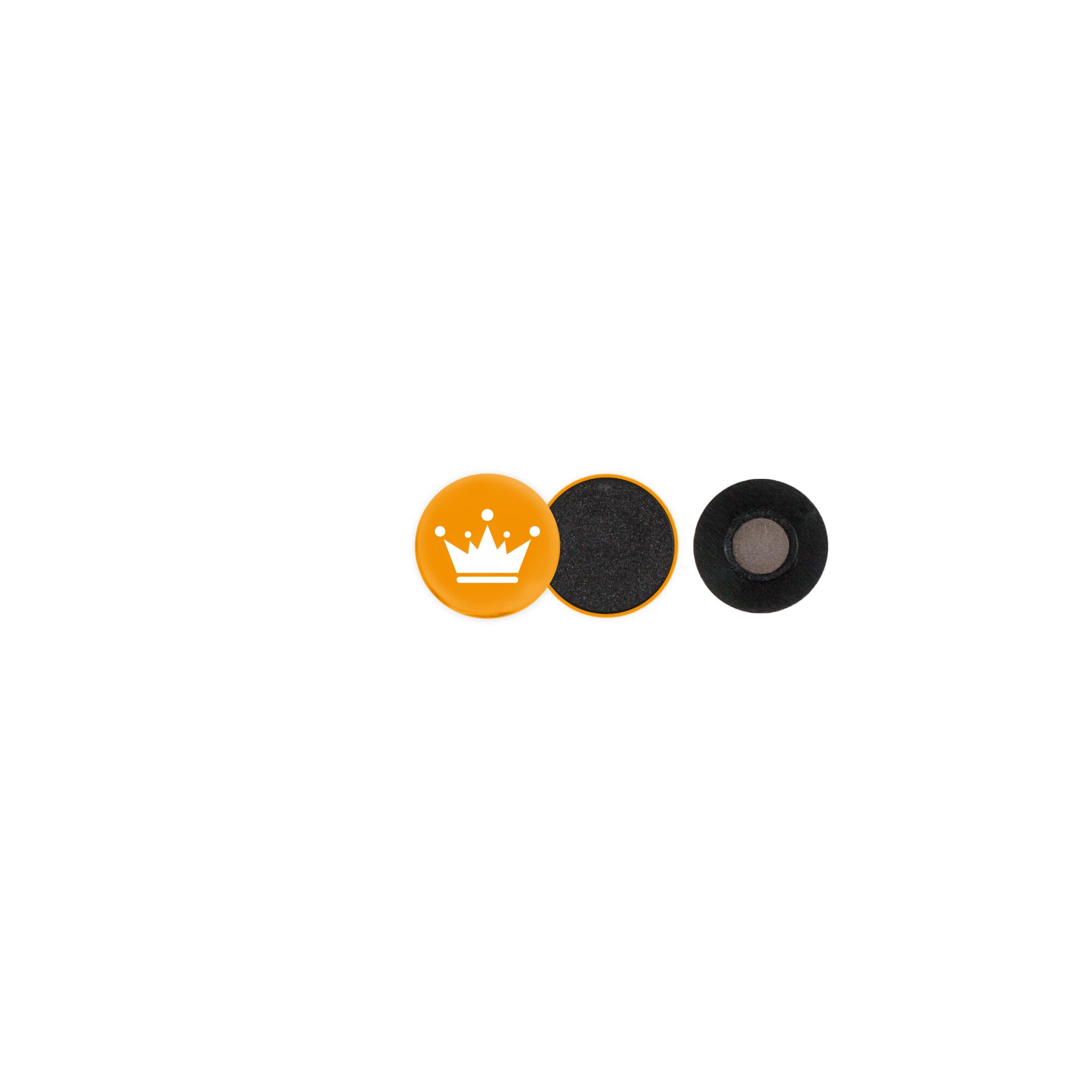 Metalen button 25mm met kledingmagneet