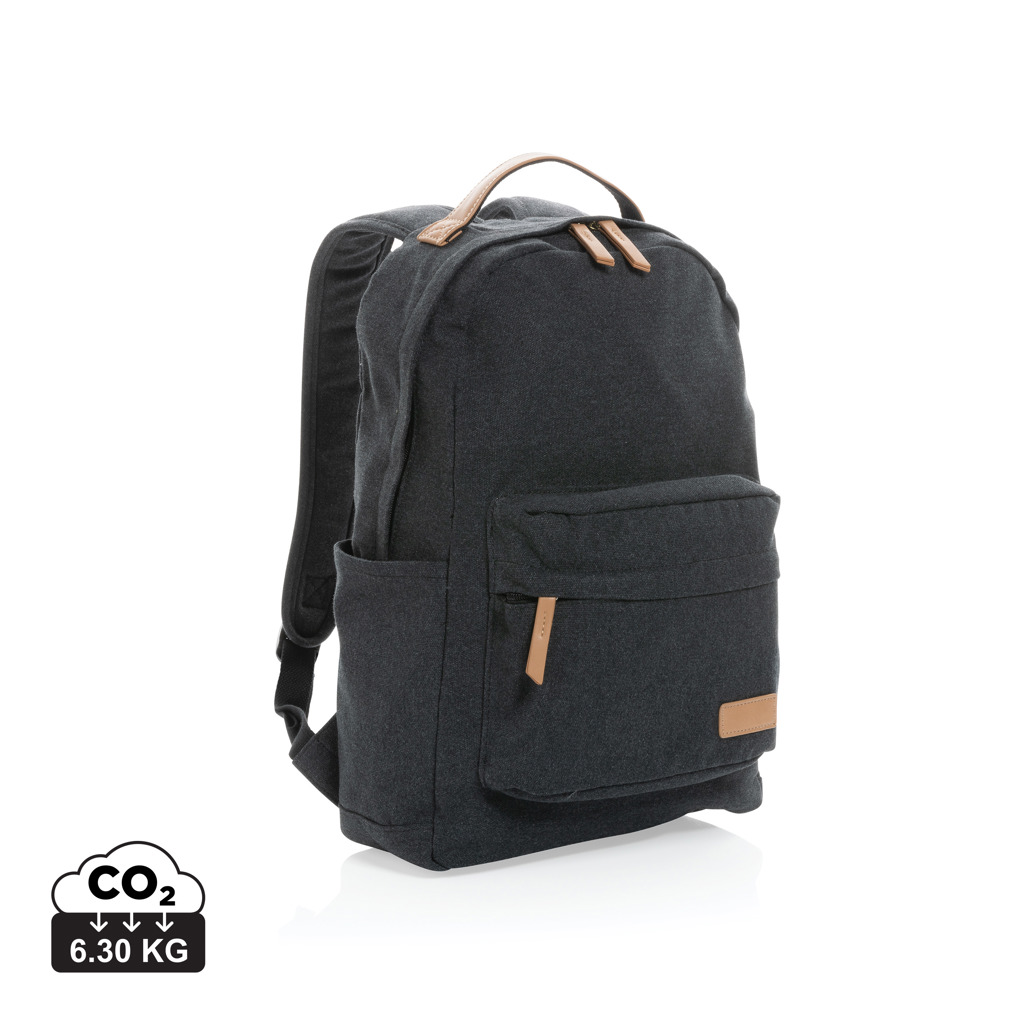 Impact AWARE™ 16 oz. recycled canvas laptop rugzak
