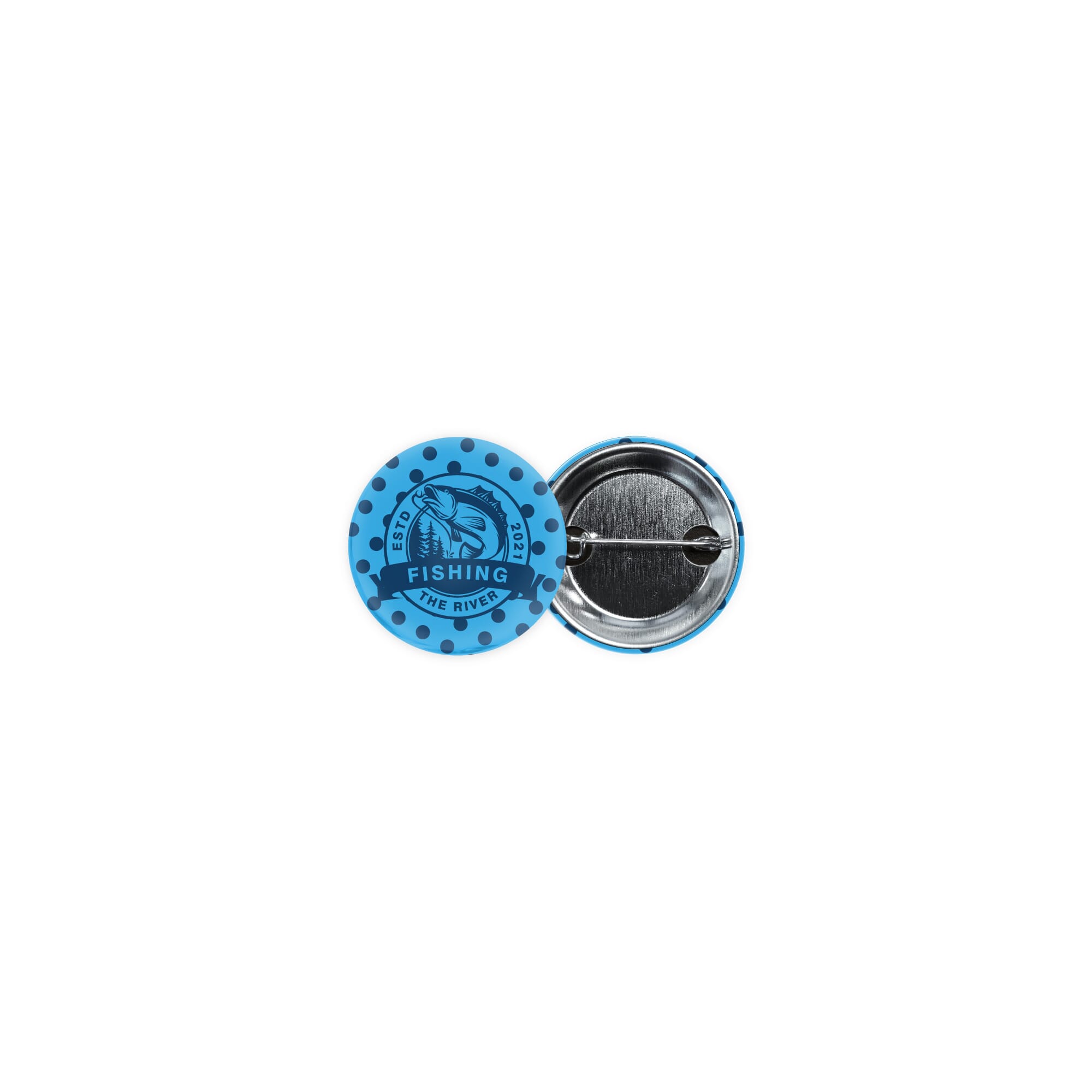 Metalen button 37mm met dubbel gezekerde speld