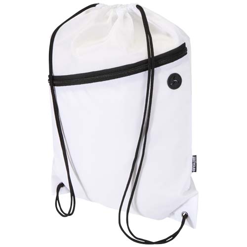 Oriole RPET-tas met trekkoord en voorvak met ritssluiting, 5 liter