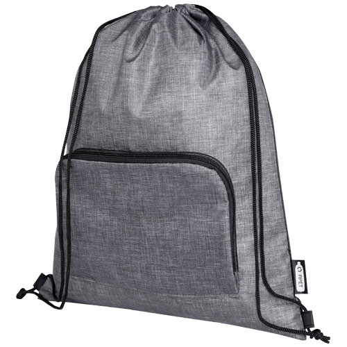 Ash gerecyclede opvouwbare tas met trekkoord 7L