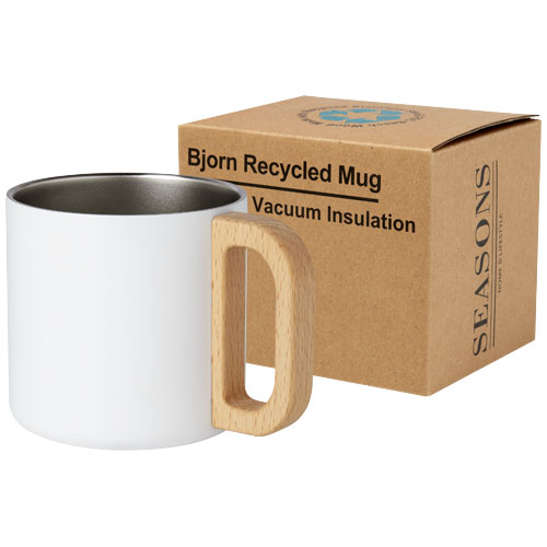 Bjorn 360 ml RCS-gecertificeerde mok van gerecycled roestvrijstaal met koperen vacuümisolatie