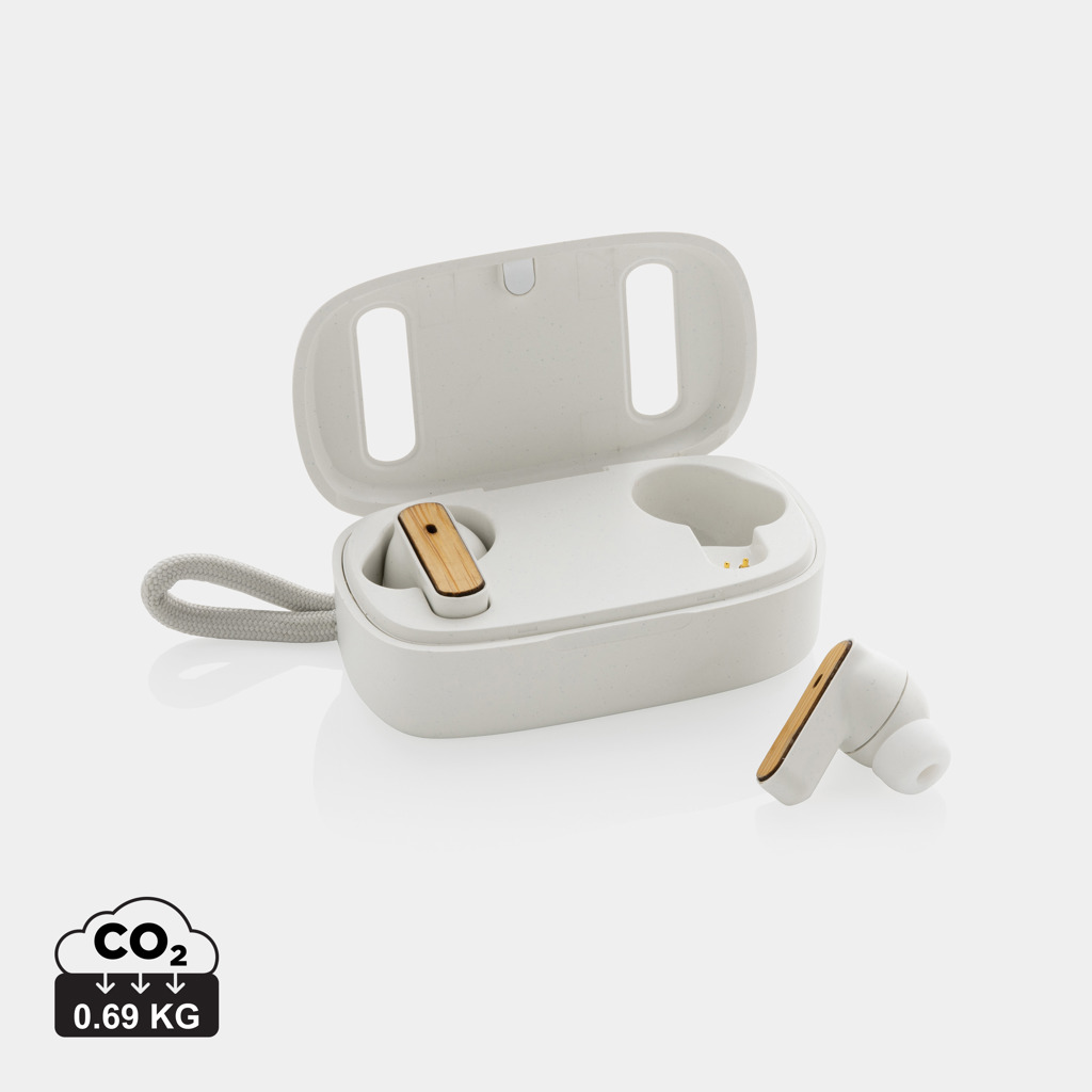 RCS gerecycled plastic & bamboe TWS oordoppen