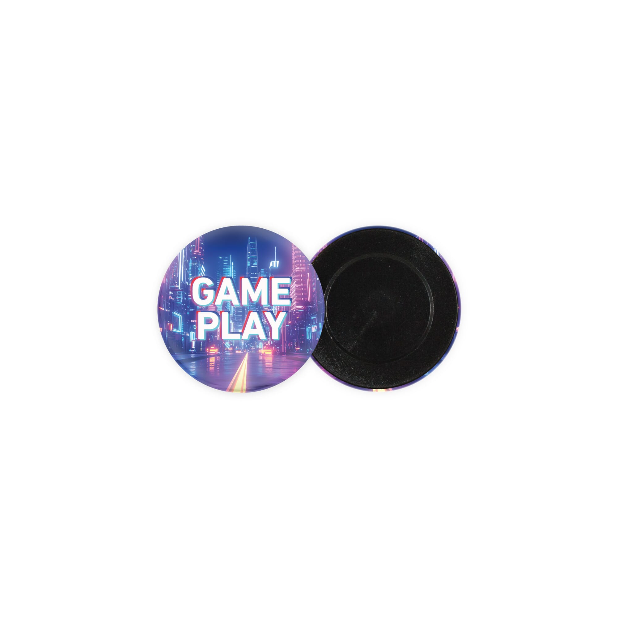 Metalen button 50mm met gladde achterkant