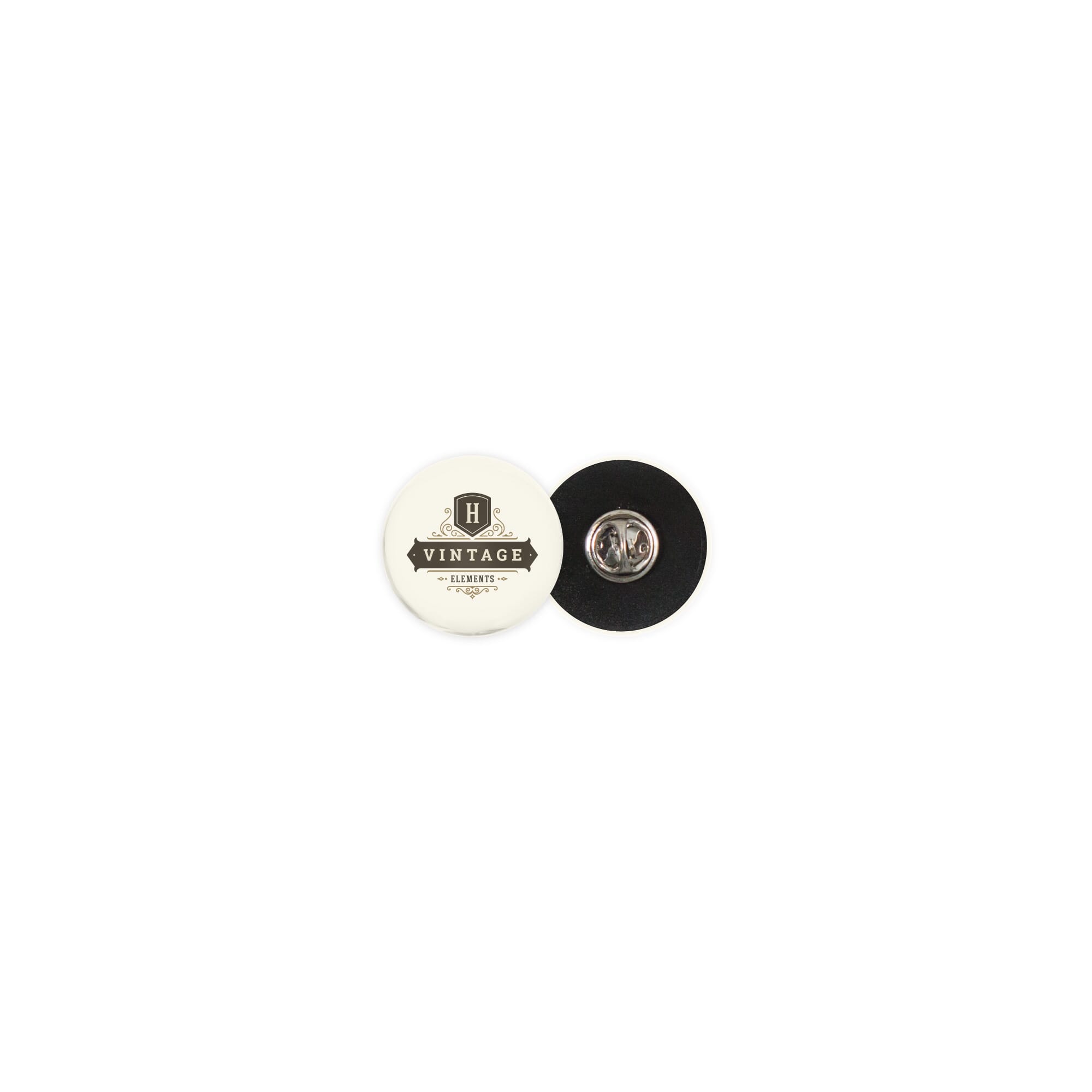 Metalen button 31mm met pin en clutch