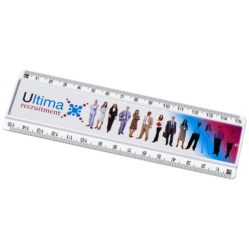 Ellison 15 cm kunststof liniaal met papieren inlay
